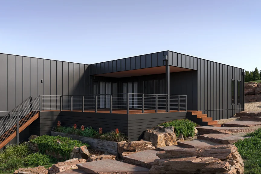 Alexandra Project Exterior Side - Anchor Homes Custom Modular Home